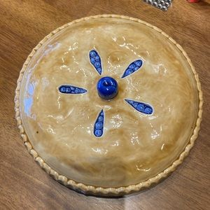 Vintage Blueberry pie saver. 9.75 inches. Like new